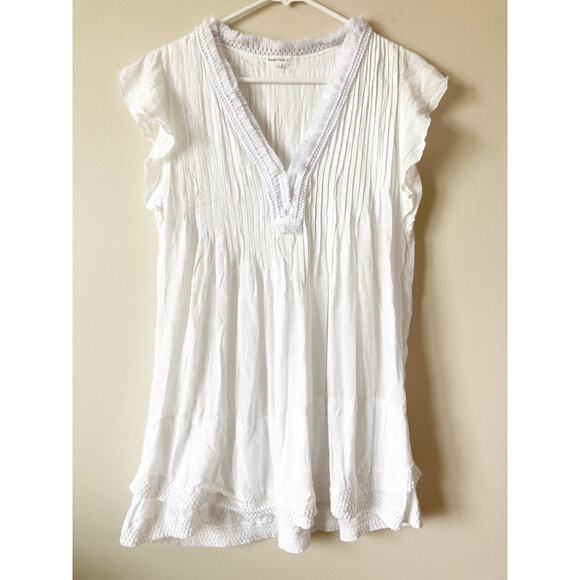 POUPETTE ST BARTH Sasha Mini Dress White Cover-Up Lace XS - Picture 5 of 10
